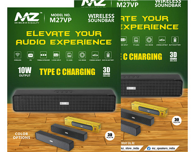 MZ M27VP Wireless Soundbar | Social Media Design ads design branding creative poster marketing design modern design poster design social media design