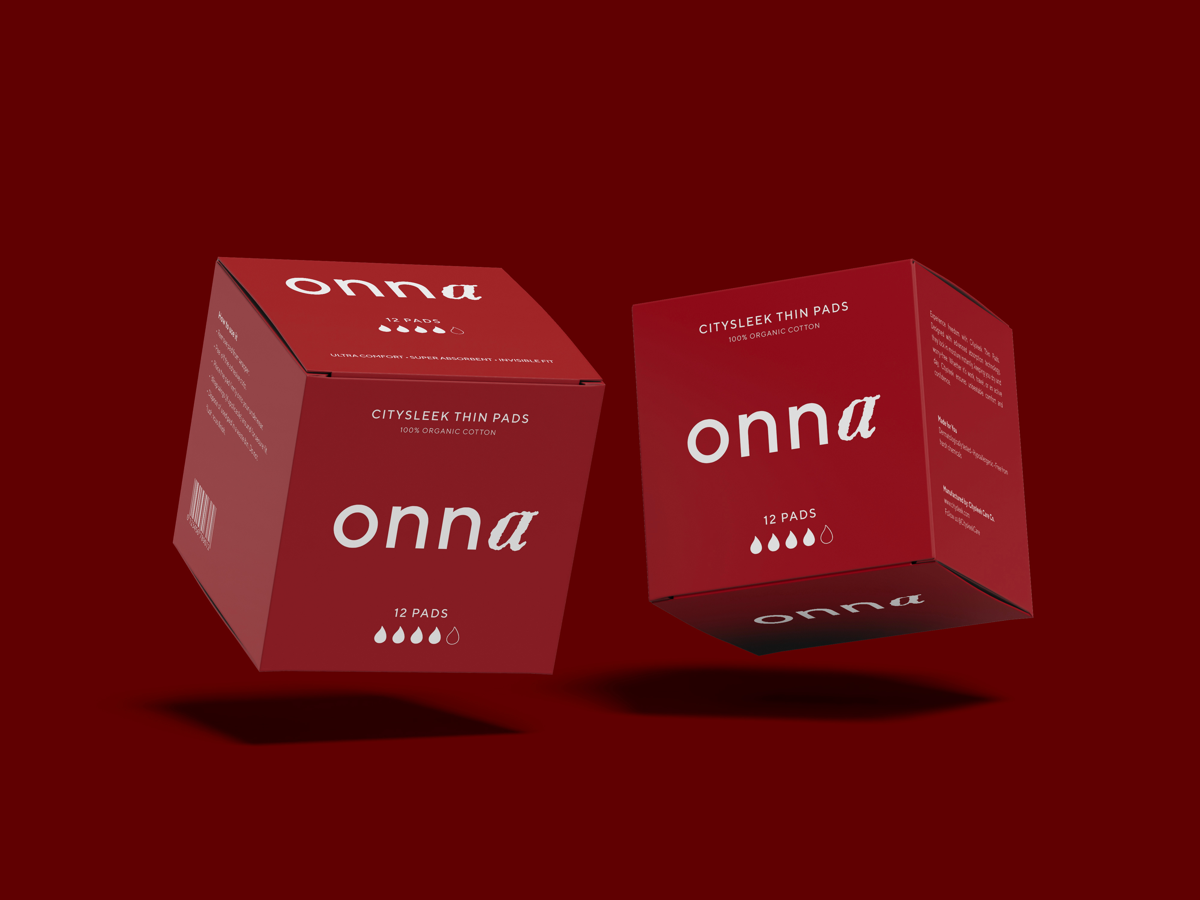 Onna – Organic Pad Packaging Design cosmetic jar packaging custom cosmetic packaging custom serum bottles eco friendly cosmetic packaging label design makeup packaging box minimalist cosmetic packaging organic skincare packaging packaging design pouch design printed cosmetic boxes product label skincare packaging design wholesale cosmetic packaging