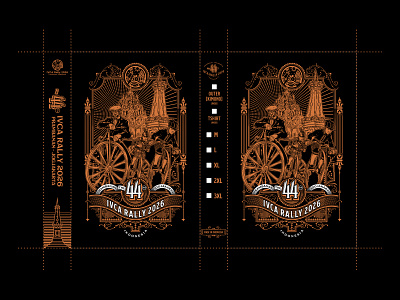 Packaging Design: IVCA 2026 box branding design engraving graphic design illustration lettering merchandise packaging shipping tshirt vector vintage