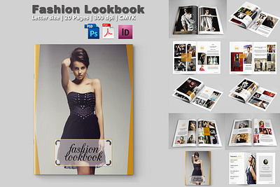 Fashion Lookbook Template brochure design fashion presentation graphic desicn lookbook magazine portfolio
