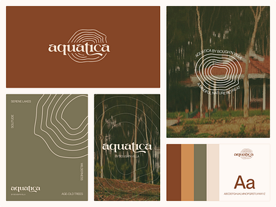 nature villa branding abstract adobe illustrator aesthetic beige branding brown design earthy graphic design green illustration lines logo minimal nature stay travel typography ui design uidesign