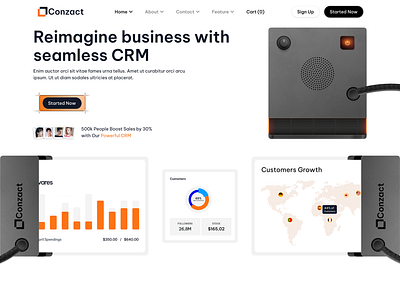 Customer Management Platform Design minimal design