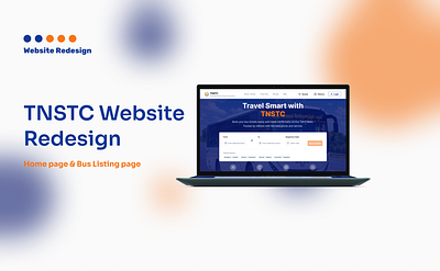 TNSTC Website Redesign (Home page & Bus Listing Page) bus booking website homepage redesign user experience website website redesign