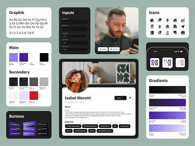 Dashboard UI Kit for Networking Platform clean ui dashboard developer hub figma gray palette interface minimal design networking remote work task management ui ui kit ux violet accent web design