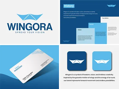 Wingora modern logo design branding brandingidentity brandmark design graphic design icon logo logotype minimaldesign modern monogramlogo symbol visualidentity