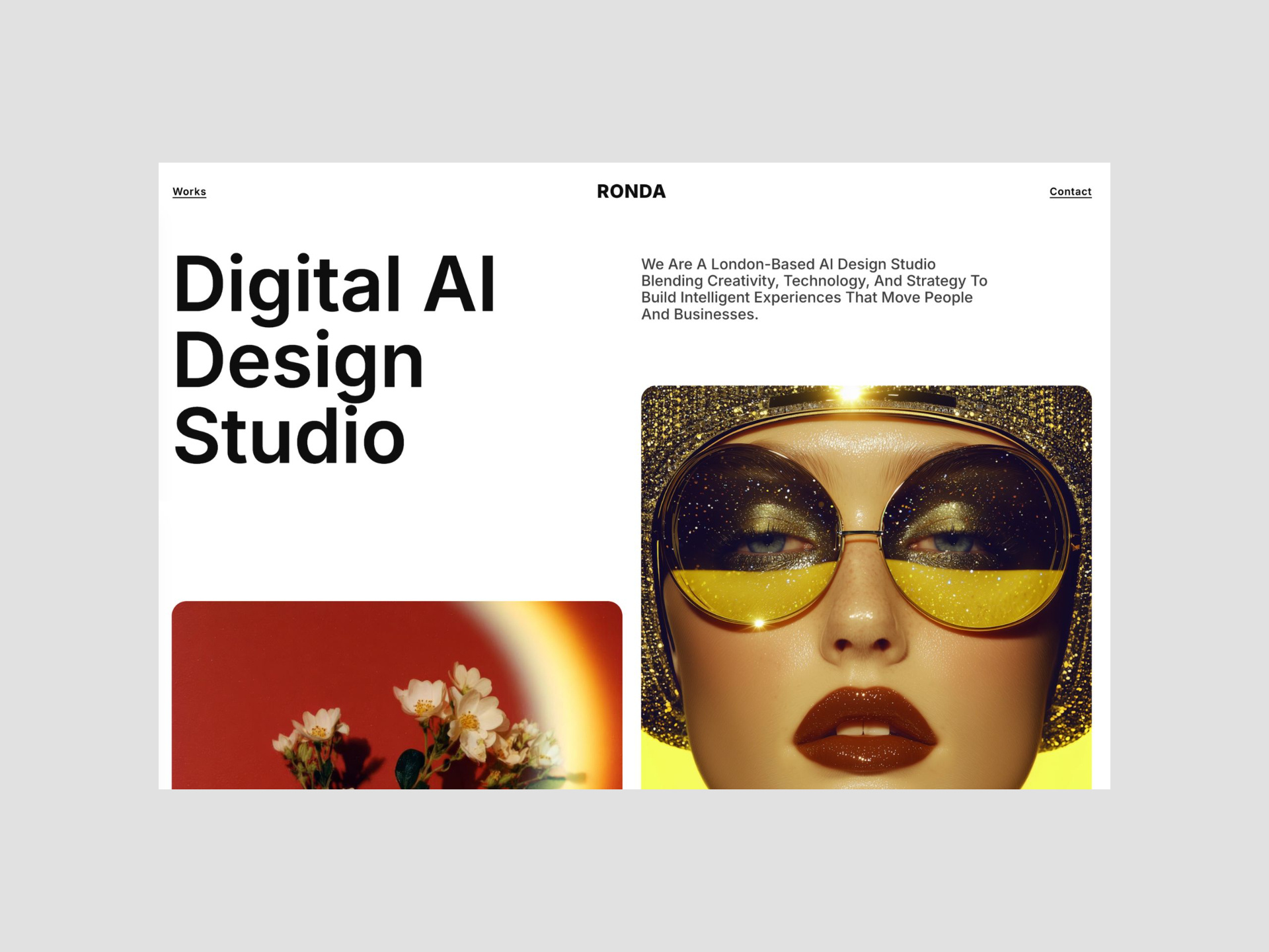 RONDA - Modern Designer Portfolio Readymag Template agency ai bold design designer free graphic design minimal modern portfolio readymag readymag template studio template ui ux web web design webdesign website