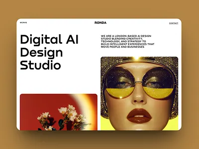 RONDA - Modern Designer Portfolio Readymag Template [FREE] agency ai bold design designer free graphic design minimal modern portfolio readmag studio template ui website