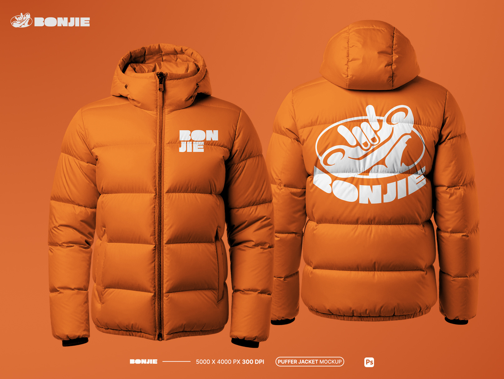 Puffer Jacket Mockup apparel jacket mockup