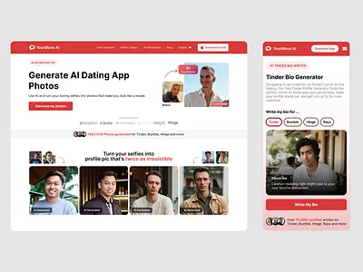 AI Gen for Dating App app ui ux
