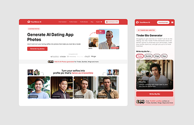 AI Gen for Dating App app ui ux