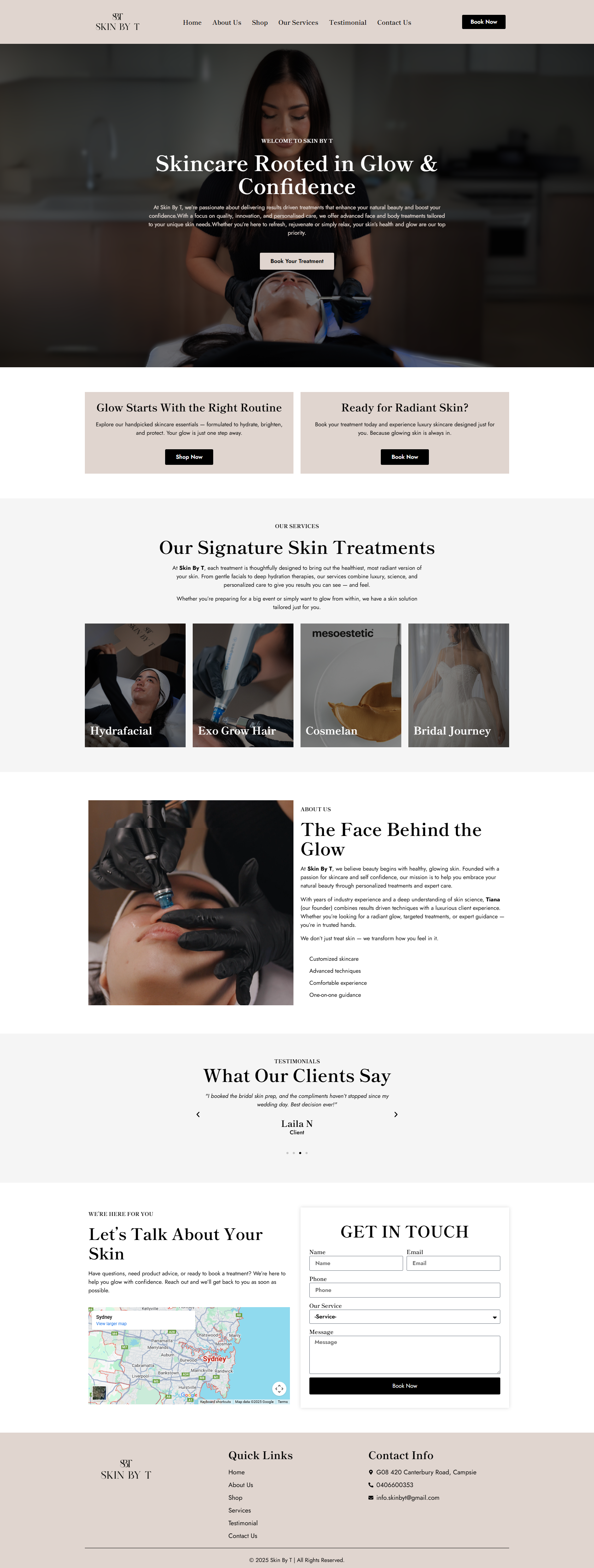 Skin by T design elementor elementor pro graphic design ui website website design website development wordpress