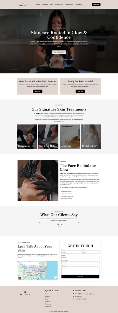 Skin by T design elementor elementor pro graphic design ui website website design website development wordpress