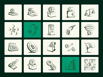 Bitcoin Doodle Art Set artwork