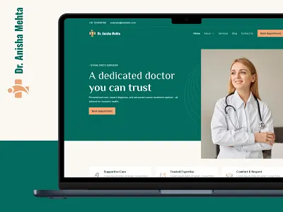 Hero Section Exploration | Doctor Website UX/UI Design clean ui design process doctor website dribbble design healthcare design hero section interface design landing page design minimal design modern web design ui design ux design ux ui designer web design web design inspiration