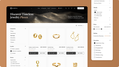 Conversion-Driven UX/UI Design for Jewelry Brand | Masterly cart checkout design ecommerce graphic design jewelry mobile design mobile first mobile first approach responsive design shopping ui uiux uiux design user experience ux web design website website design website redesign