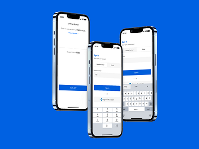 Smart Sign-In & OTP Verification – Mobile UI branding graphic design illustration micro interaction mobile application product design prototyping sign in ui visual design wireframe