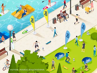 Illustration for Cool Event beer brand branding design digital drawing event flat graphic design illustration non alcoholic sampling visualisation