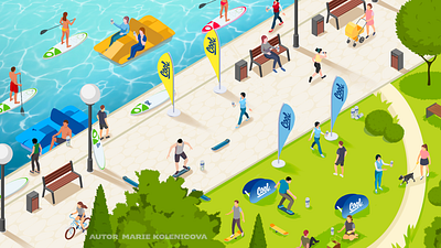 Illustration for Cool Event beer brand branding design digital drawing event flat graphic design illustration non alcoholic sampling visualisation