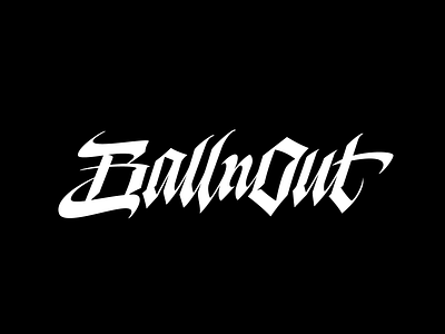 BallnOut calligraphy font lettering logo logotype typography vector