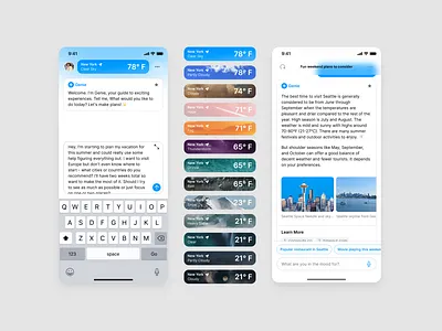 Travel Planner Chatbot app design ui ux