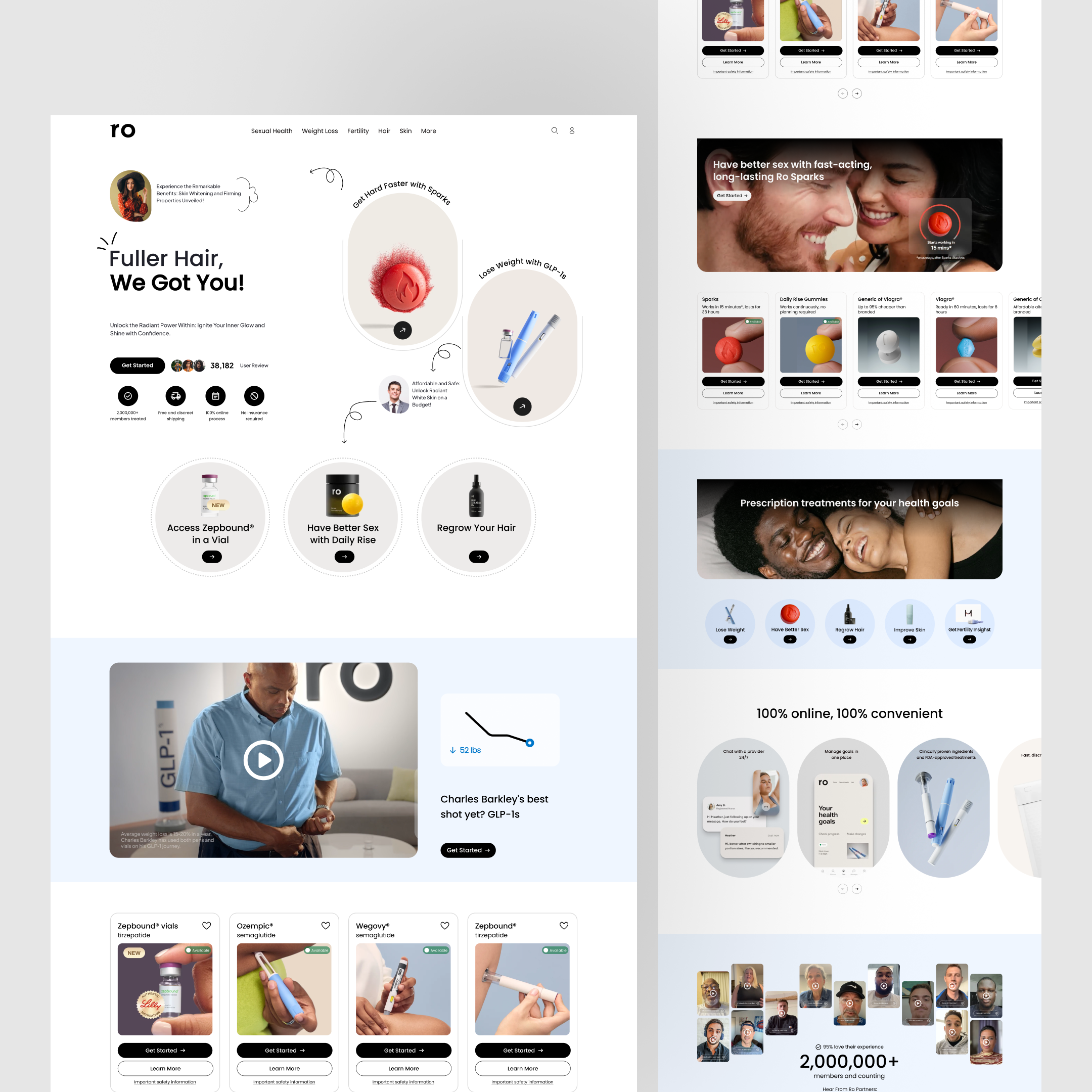 Ro – Telehealth & Wellness Platform UI/UX Design branding dashboard designkast digitalhealth healthtech landing page minimalul modernlnterface productdesign telemedicine uidesign uiux uiux design uiuxdesign uxdesign webdesign wellnessdesign