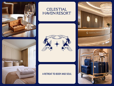 Celestial Haven Resort / Hotel Branding brand designer brand strategy branding design graphic design hospitality brands hotel branding illustration logo logo design premium brands resort branding