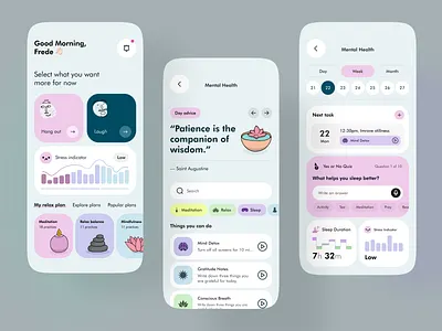 Mental Wellness App app app design design doctor health health app healthcare healthcare app medical medicine mobile mobile app ui ux