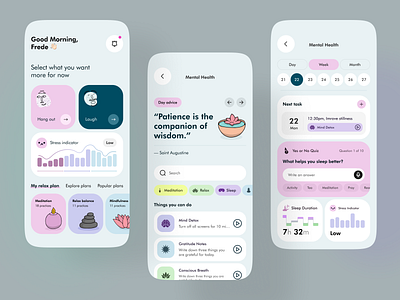 Mental Wellness App app app design design doctor health health app healthcare healthcare app medical medicine mobile mobile app ui ux