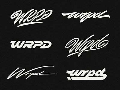 Wrpd : car PPF shop authetnic bold calligraphy car custom design iconic lettering logo miami parts script shop standout street type unique wordmark wrapped wrpd