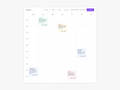 Marketing Operations – Week Scheduler dashboard design marketplace saas sales panel typography ui ux