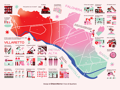 TURIN - URBAN MAP best chiara morra city conceptual design district draft dribbble flat illustration illustrator italy lab map minimal shot to turin urban vector