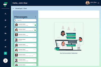Where Queries Meet Resolution — Admin App Chat UI adaptivedesign adminux chatexperience chatui colortheory conversationflow crossplatformdesign customersupportui designthinking figma intuitivedesign ipaddesign tabletinterface userinterface