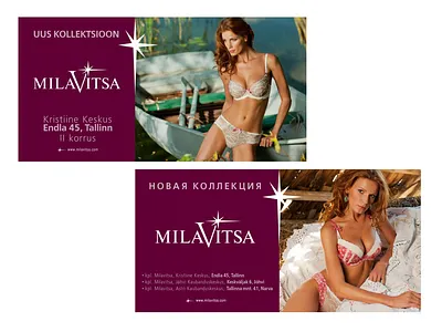 Posters for the Belarusian lingerie company Milavitsa graphic design