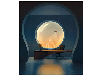 The Observer | Futuristic Editorial Illustration ai architect article bookcover bubble concept contemporary cosmos drone editorial futurism graphic design illustration interior magazine modern poster publishing sky fi technology