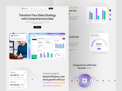 Sales Management Saas UI/UX ai b2b blog branding crm homepage landing page management minimal ui revamp saas saas website saas landing page sales sales marketing salesforce trending web design website website redesign