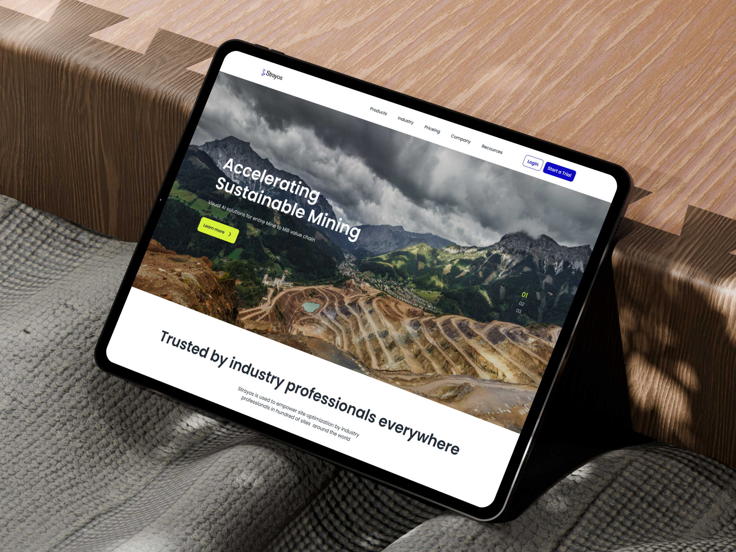Refreshing the Digital Look for a Mining Tech Platform ai design landing mining ui ux web website