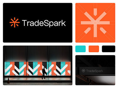 TradeSpark Branding brand identity branding home identity letter t logo logo logo design logo mark logotype minimalist spark t logo trade vector