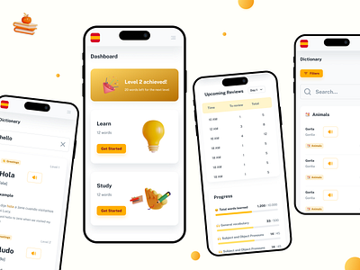 Smart & Intuitive Design for Language Learning app application dashboard design education landing language learning platform spain study ui ux web website