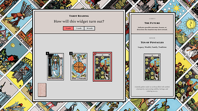 Tarot Reading figma tarot tarot cards widget