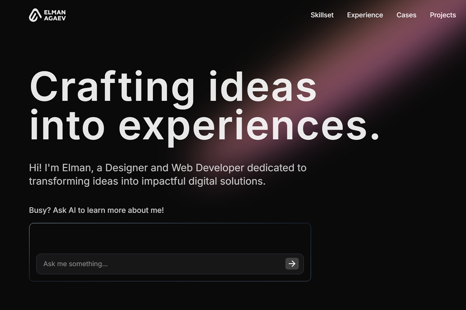 Portfolio Website elman elman agaev portfolio portfolio website