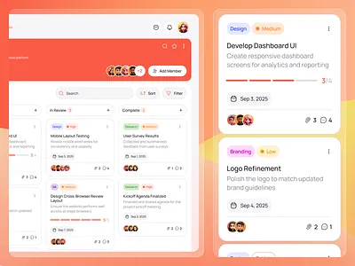 CoreDesk - Task Management Page in HR Dashboard b2b dashboard design hr hr dashboard hr management hrd human resources kanban progress tracking project management saas saas dashboard task task list task management task manager task tracking to do list ui ux