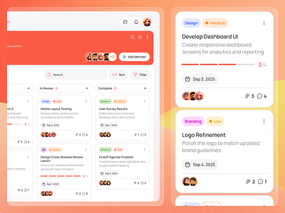CoreDesk - Task Management Page in HR Dashboard b2b dashboard design hr hr dashboard hr management hrd human resources kanban progress tracking project management saas saas dashboard task task list task management task manager task tracking to do list ui ux