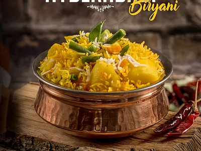Design for Hyderabad House (South Asian Restaurant) asia biryani branding desi design graphic design illustration restaurant social media post