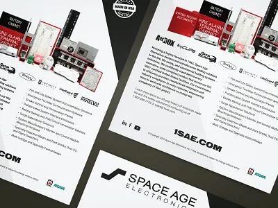 Space Age Electronics One Sheet american made electronics fire safety life safety made in usa manufacturing small business