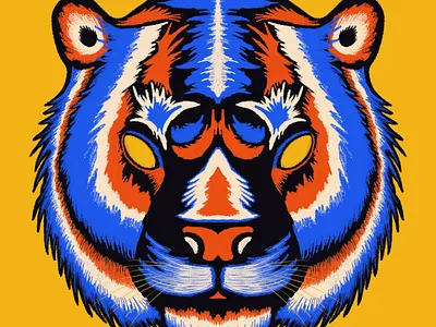 Tiger animal branding design graphic design illustration nature procreate tiger vector