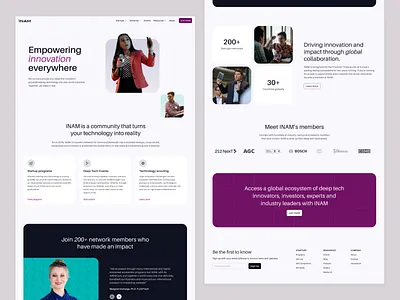 INAM Website Design branding deeptech design process ui user interface ux visual identity web design