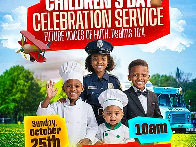 Children's Day Celebration Service Design branding graphic design