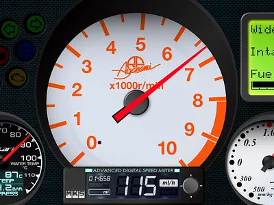 Haltech iC-7 Screen "Rotary" automotive car dash design graphic design ui