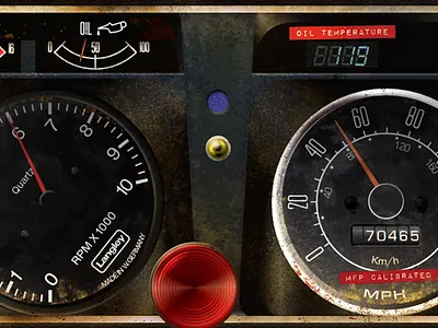 Last of the V8 Interceptors for the Haltech uC-10 automotive car dash design graphic design ui