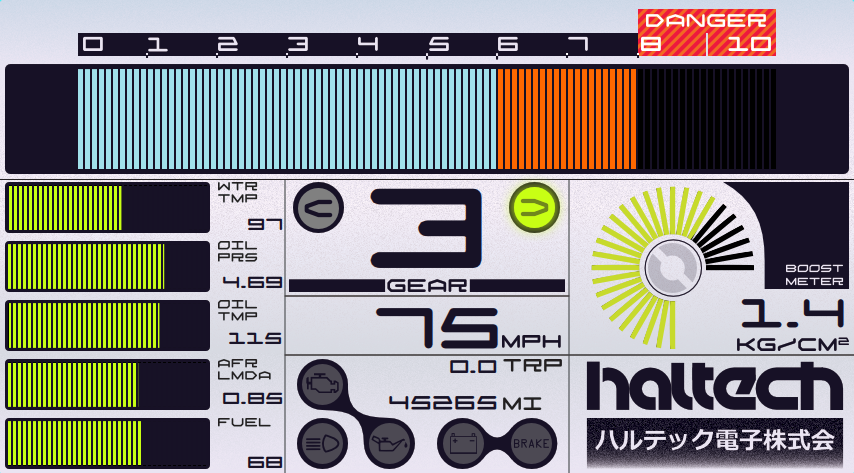 Example of Haltech Dash Design